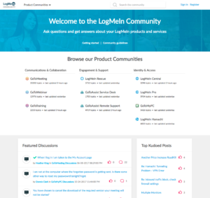 AFTER: community home page