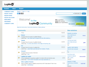 BEFORE: community home page